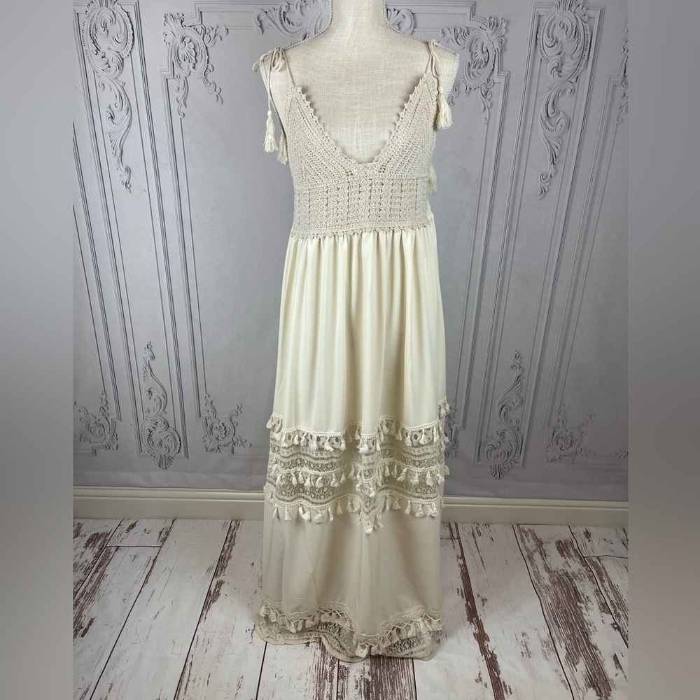 Boho Crochet Tassel Maxi Summer Dress - Picture 6 of 8